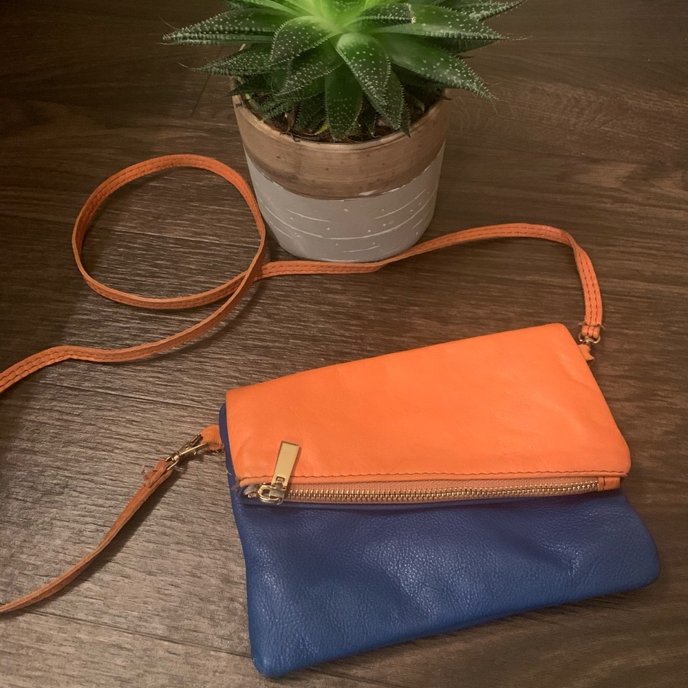 Vera Pelle Genuine Leather Crossbody Purse